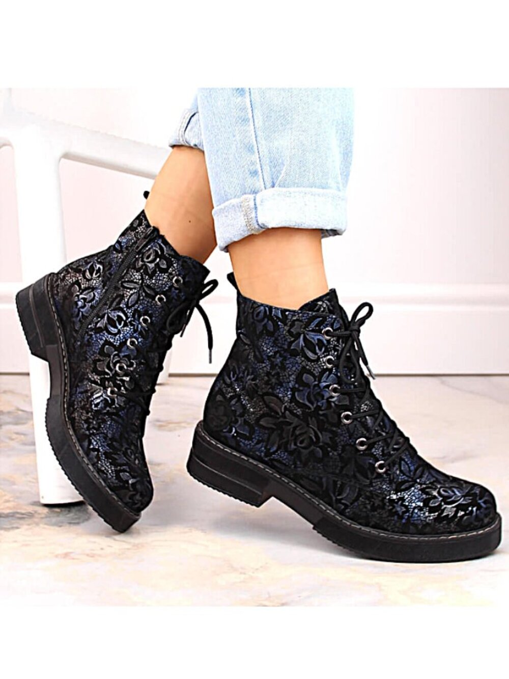 RIEKER Payton 10 Suede Combat Boots